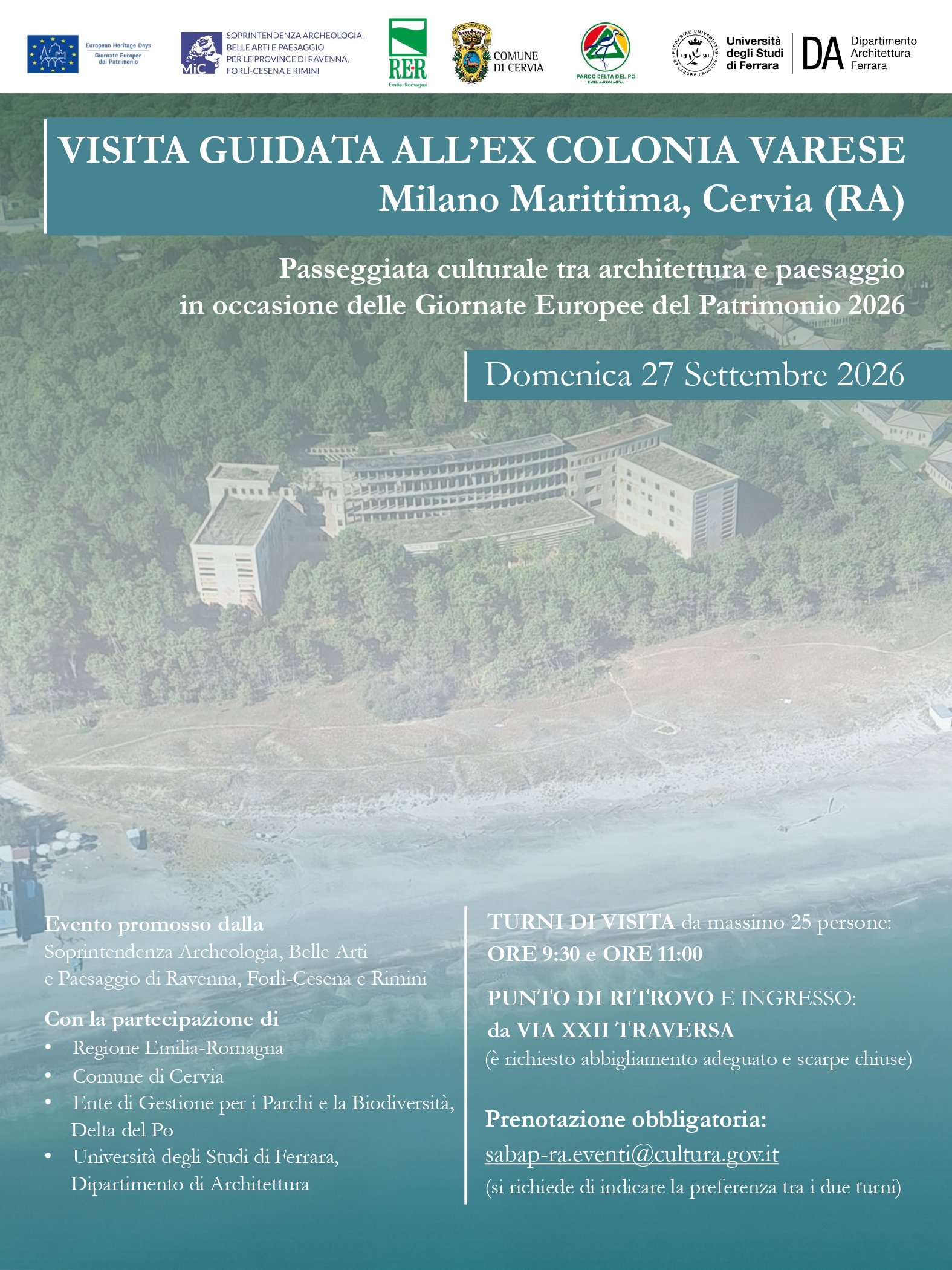 Ex Colonia Varese di Milano Marittima, Cervia (RA) - Passeggiata culturale tra architettura e paesaggio